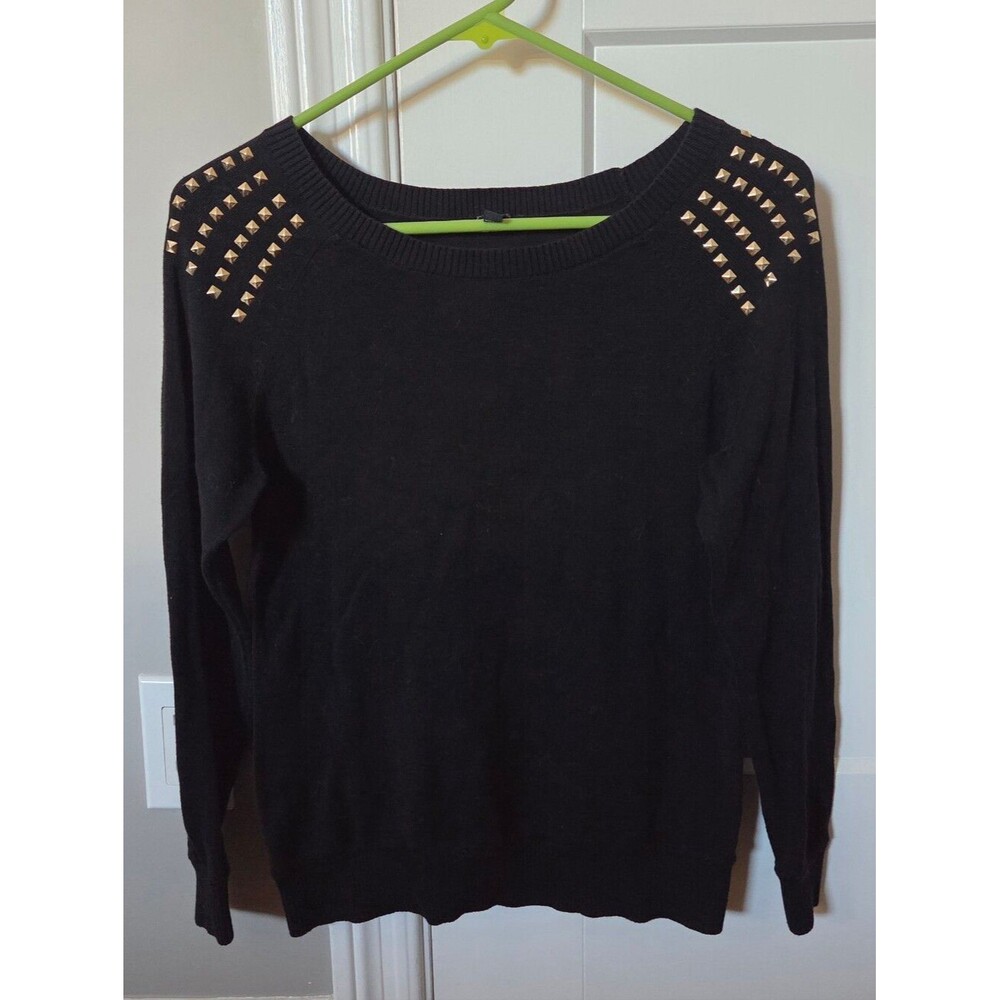 Express Black Sweater with Gold Studs - XS